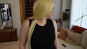 desperate realtor takes bbc cumshot to close sale