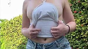 Fucking My Curvy Fat Ass with Dildo for Neighbor