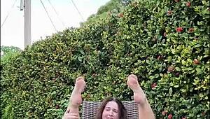 Fucking My Curvy Fat Ass with Dildo for Neighbor