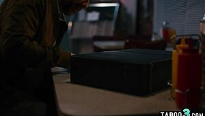 desperate katie kush bends over deepthroats throbs to save family biz on rough brunette dick