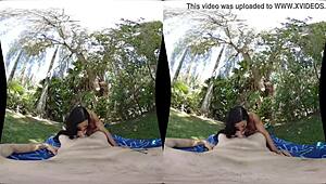 Milfvr's Jewels Jade Tackles The Biggest Outdoor Bikini Blowjob Job