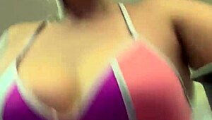 bikini girl trains at ipanema gym facing beach gets horny from public stares