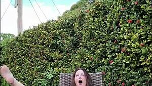 Fucking My Curvy Fat Ass with Dildo for Neighbor