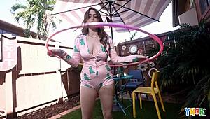 Can petite teen Lilibet Saunders handle her first hardcore cowgirl ride on big cock?