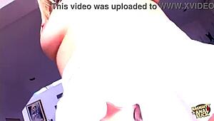 a blonde whore BENDS OVER to welcome that BIG BLACK COCK in her tight ASSHOLE