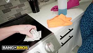 daisy fuentes cleans nude then bends for big cock doggystyle cowgirl missionary squirt facial group bangbros wet finish