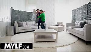 i'm punishing my stepson for the vase... teaching him submission with my big tits and tight vagina!!