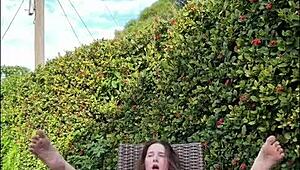 Fucking My Curvy Fat Ass with Dildo for Neighbor