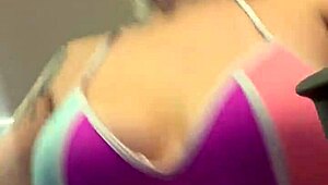 bikini girl trains at ipanema gym facing beach gets horny from public stares