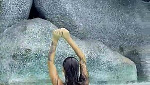 i'm hot monika fox swimmin pink bikini pool n walkin free