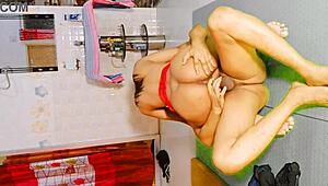 Cute desi Rumpa21 bends over for boyfriend's rough deepthroat anal in college library