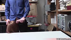 i bend this cute blonde shoplifter over and punish fuck her tight teen pussy