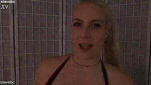 Brutal face fuck drenches 3-hole slut in piss