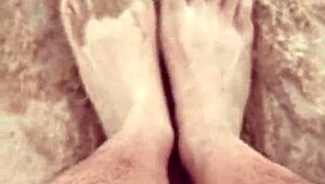 bare feet uh playin in sand feels so sensory good for fetish vibes
