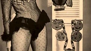 vintage halloween scenes from retro antique era