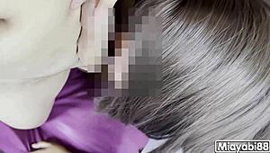 thai student slut gets creampie in uniform moans loud hiding face