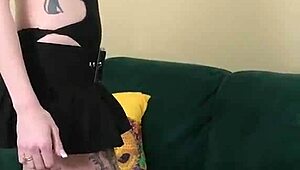 kit summers slips into tight black bodysuit and gothic miniskirt for part 3 tease.