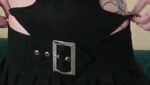 kit summers slips into tight black bodysuit and gothic miniskirt for part 3 tease.