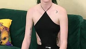 kit summers slips into tight black bodysuit and gothic miniskirt for part 3 tease.