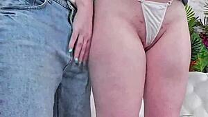 Blonde Gigi Sweets gags on Bryan Gozzling's monster cock throat fuck then pussy pounding