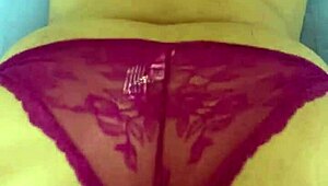 Sexy latina big ass posed doggy in thong
