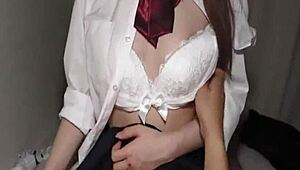 Submissive Schoolgirl's Shaved Pussy Torn Hard and Creampied in Uncensored JAV Bliss