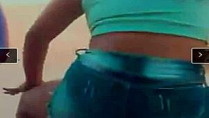 Prostitute Twerks Funk In Tiny Shorts Wedged Deep In Ass!