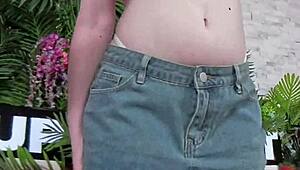 Blonde Gigi Sweets gags on Bryan Gozzling's monster cock throat fuck then pussy pounding