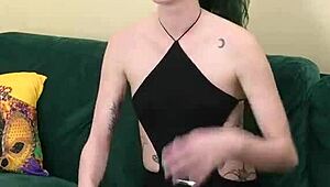 kit summers slips into tight black bodysuit and gothic miniskirt for part 3 tease.