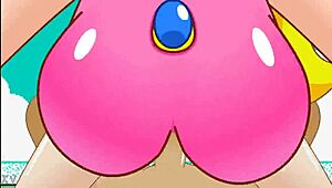 i bounce hard in peach swimsuit cowgirl ride