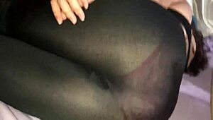 doña mary stays overnight in leggings for milf yoga latex homemade fuck on my bed?