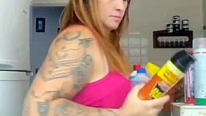 Hubby catches me flashing big pussy on balcony in tiny bikini 😏👙