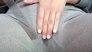 ruler spanking my pussy up close