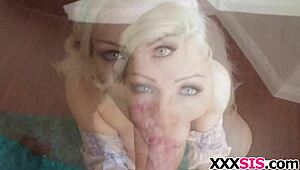 stepsis cameron dee sneaks in for homemade monster cock blowjob ride