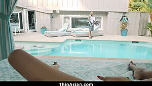 Petite Asian cutie Alexia Anders feels the monster cock lesson deep