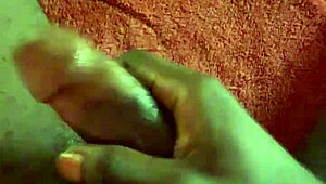 jerking my huge cock all over in the bedroom