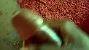 jerking my huge cock all over in the bedroom