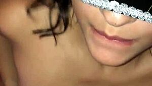 Delivery guy with huge cock pounds hot Brazilian housewife right in front of her cuckold husband