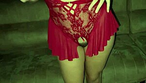 คู่สาวผมน้ำตาลจูบรักเย็ดสไตล์มิชชันนารี่ออร์กาซึมบนโซฟา