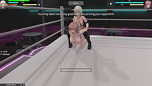 chase tales pins honoka in strapon femdom wrestling