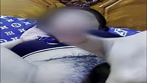 wanna see this pretty filipina wife's huge swollen pussy lips on video call with hubby watching?