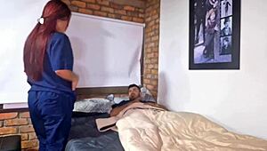 big-ass nurse bends over knowing exactly what her patient's throbbing cock craves - fred nunex