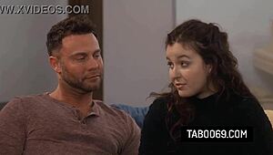 Stief-Familien-Viertelspaß explodiert Leana Lovings und Bunny Madison reiten Schwiegervater Onkel