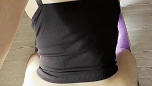 POV Amateur Passionate Skirt Sex with Socks On