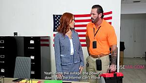 British Milf Elise London Fucks Indian Worker Joey Freeusema Office Outdoor Public Pussy Groping At Work