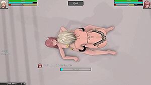 chase tales pins honoka in strapon femdom wrestling