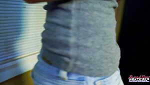 Lovely Brunette Coed Sabrina's Twat Fucked to Cum Swallow