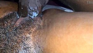 Girlfriend Sneaks BBC Creampie at Work While Boyfriend Waits Outside