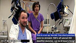 freshman jackie banes spreads legs as nurse forces hitachi vibrator deep for mandatory gaping orgasm