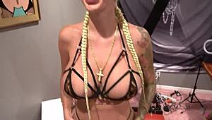 european blonde bombshell babe swallows whole cock like a pro